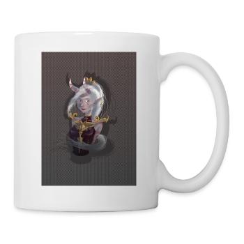 Elven heroine with gold armor - Mug - white - Right