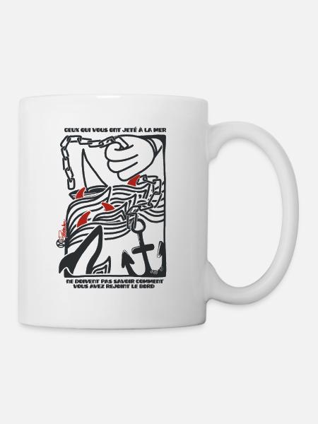 Kampf und göttlicher Schutz - Tasse - Weiß