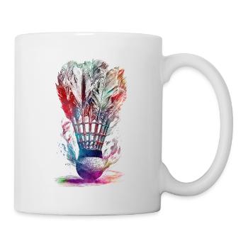 Badminton-Federball-Sportkunst #badminton - Tasse - Weiß - Rechts