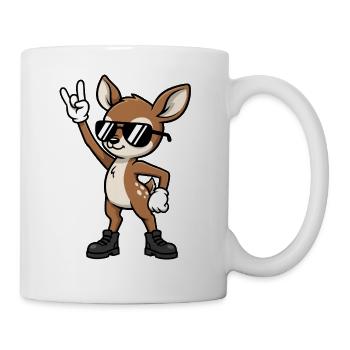 Deer Fawn Rock Music Gift - Mug - white - Right