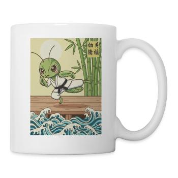 Kawaii Martial Arts Praying Mantis - Mug - white - Right