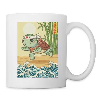 Kawaii Martial Arts Turtle - Mug - white - Right