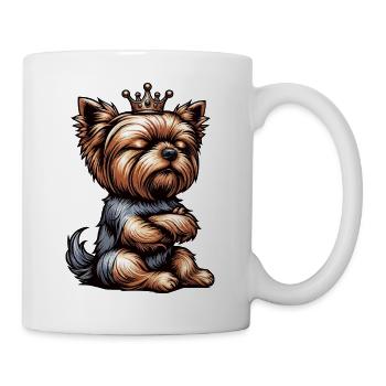 Yorkshire Terrier Yorkie Yorkiebesitzer Yorkies - Tasse - Weiß - Rechts