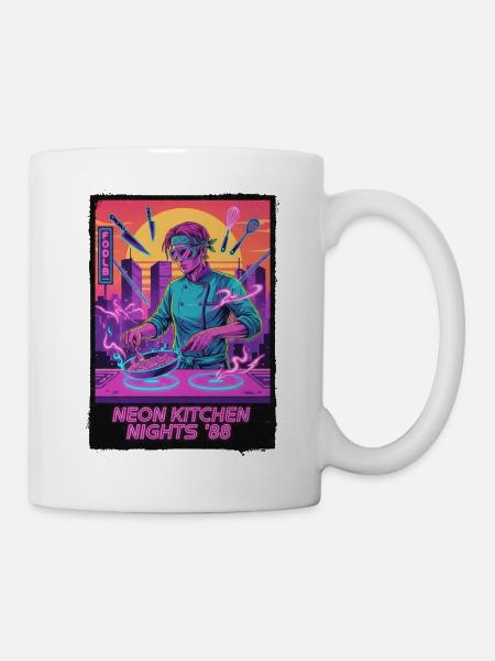 Retro Wave Kitchen - Tasse - Weiß