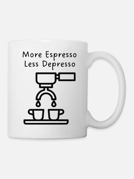Espresso-Lineart Duo - Tasse - Weiß