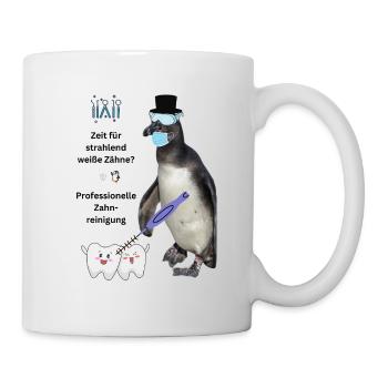 Teeth cleaning, funny decoration waiting room, practice - Mug - white - Right