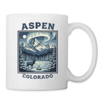 Aspen Colorado Winterurlaub Wandern Skifahren - Tasse - Weiß - Rechts