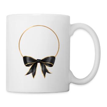 Circle Bow Black Gold - Mug - white - Right