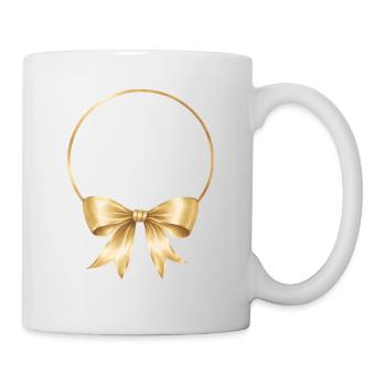 Kreis Schleife Personalisierbar - Tasse - Weiß - Rechts