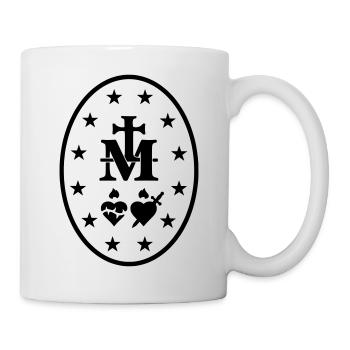 Médaille Miraculeuse Marie Symboles Sacrés - Mug - white - Right