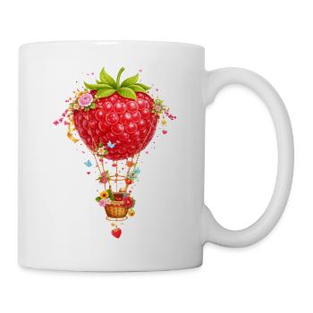 Montgolfière fantastique framboise - Mug blanc - blanc - Droite