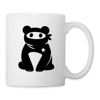 Masked Bear with Star – Antifascism Antifa - Mug - white - Right