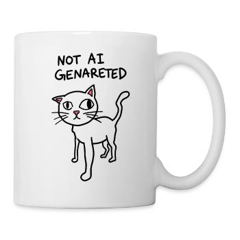 Not AI Generated - Weird Cat Meme - AI satire - Mug - white - Right
