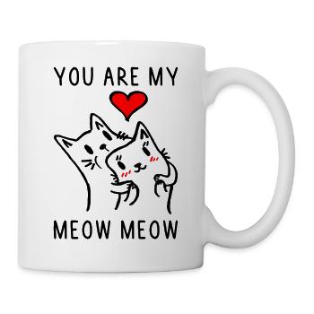 Diction drôle de chat pour la Saint-Valentin - Mug blanc - blanc - Droite