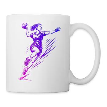 Simple Handball Idee für Handball fuer Frauen - Tasse - Weiß - Rechts
