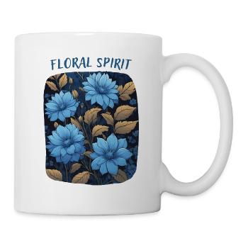 Blue Flowers - Mug - white - Right