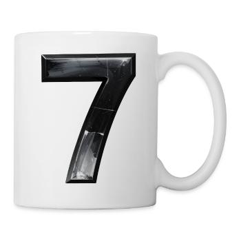 Motif des Sept en Marbre Noir - Mug blanc - blanc - Droite