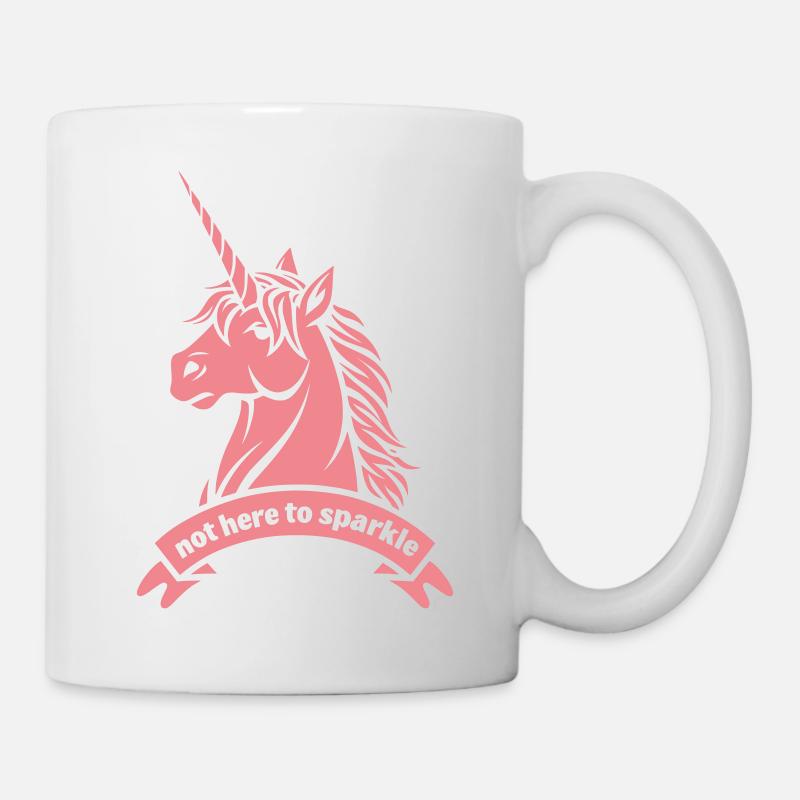 Not Here To Sparkle – Unicorn Statement - Mug - white