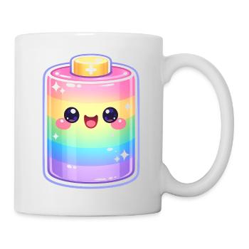 Kawaii Regenbogen Flaschenzauber - Tasse - Weiß - Rechts