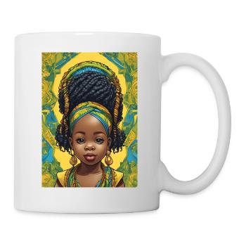 Afro Rastafari Portrait Child - Mug - white - Right