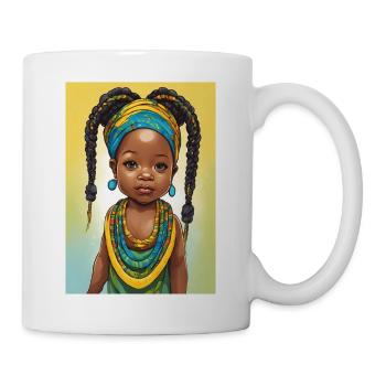 Afrikanisches Mädchen - Tasse - Weiß - Rechts