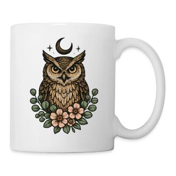 Mondnacht Eulenwald - Tasse - Weiß - Rechts