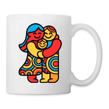 Colorful Family Pop Art Plush Toy - Mug - white - Right