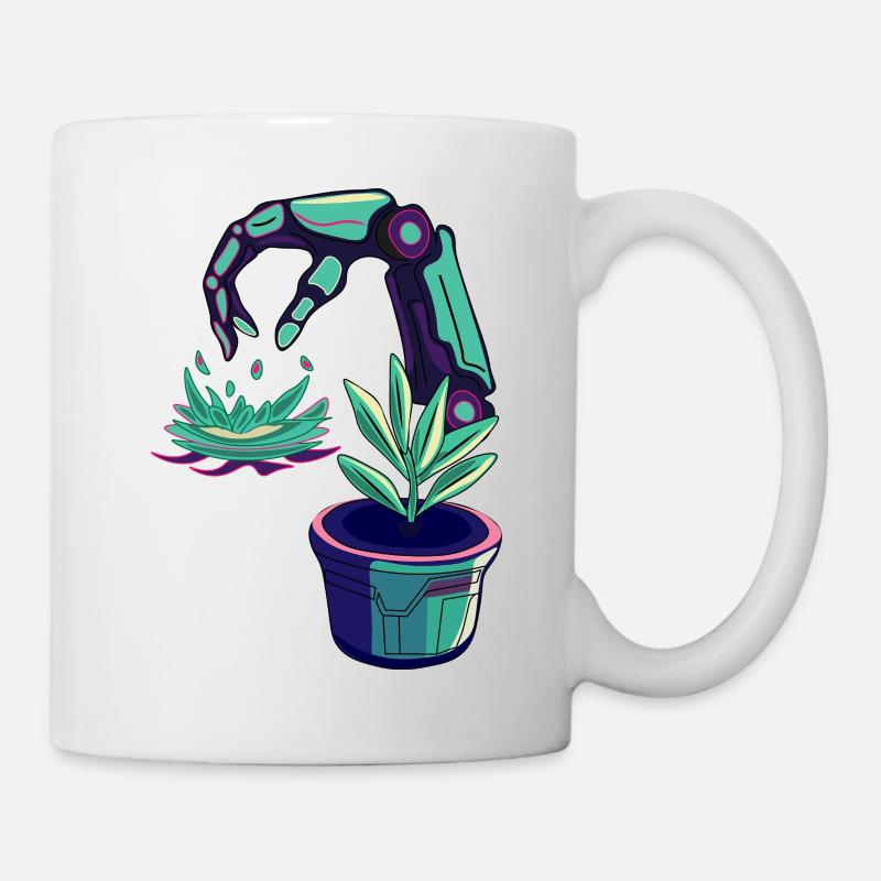 Robots néon - Mug blanc - blanc