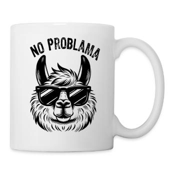 Graphique de lama avec lunettes de soleil - Mug blanc - blanc - Droite