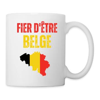Fier d'être Belgium - Mug blanc - blanc - Droite