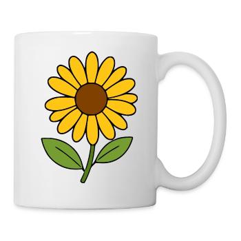 Fleurs jaunes Fleurs Fleurs Fleurs Fleurs Motif floral - Mug blanc - blanc - Droite