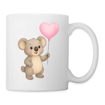 Kuschelkoala mit Herzballon - Tasse - Weiß - Rechts