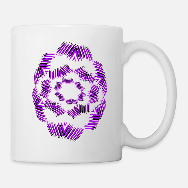 Motif du Mandala de l’Étoile Pourpre - Mug blanc - blanc