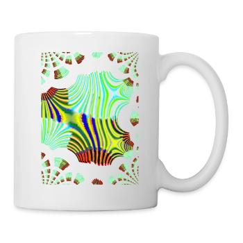 Psychedelic Neon Waves Pattern - Mug - white - Right