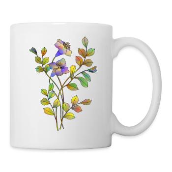 Fleur - Mug blanc - blanc - Droite
