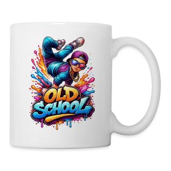 Old School Breakdance Graffiti - Tasse - Weiß - Rechts