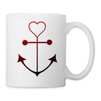 Herzanker  - Tasse - Weiß - Rechts