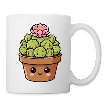 Kawaii Cactus Bloom Pot - Mug - white - Right