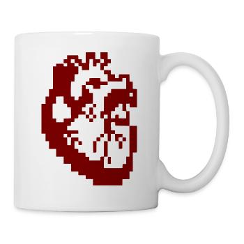 Black Heart Pixel Anatomy - Mug - white - Right