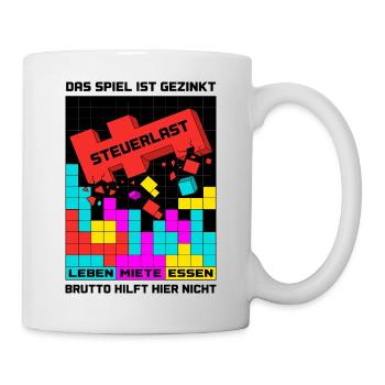 Le jeu est une charge fiscale truquée - Mug blanc - blanc - Droite
