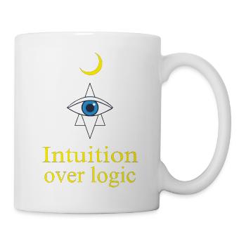 Intuition plutôt que logique - Mug blanc - blanc - Droite