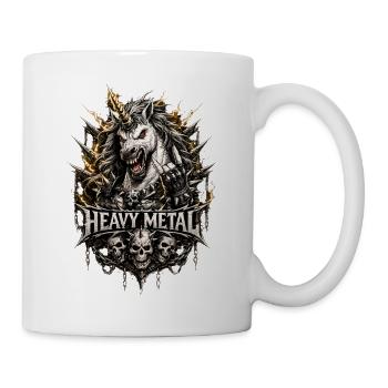 Licorne Heavy Metal – Skull Rock - Mug blanc - blanc - Droite