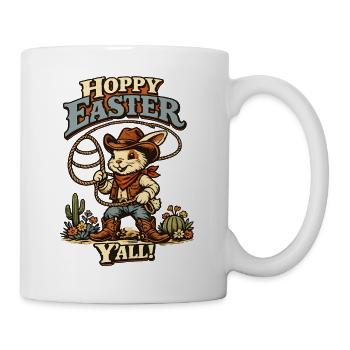 Retro Bunny Howdy Easter Rabbit Ears - Mug - white - Right