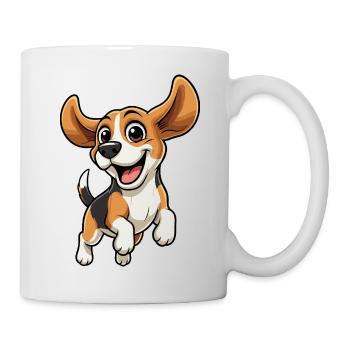 Happy Beagle Jump - Mug - white - Right