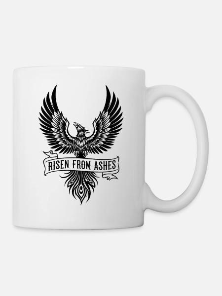 Phoenix Risen From Ashes - Mug - white