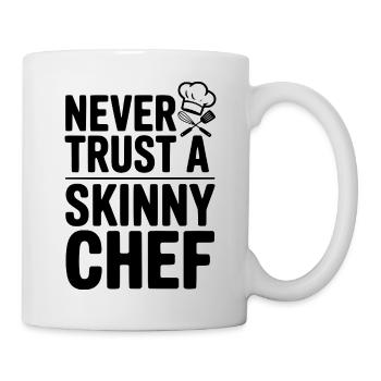 Ne faites jamais confiance à un chef maigre - Mug blanc - blanc - Droite