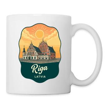 Riga House of the Blackheads Vintage Badge - Mug - white - Right