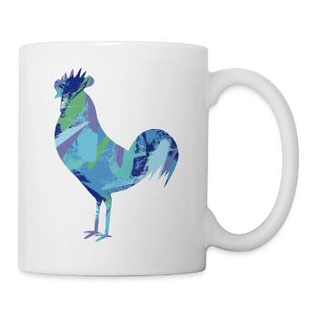 Fans de poulet - Coq - Coq - Poulet fleur - Bio - Mug blanc - blanc - Droite