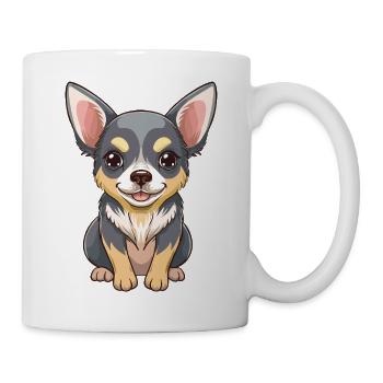 Chihuahua Cartoon Dog Kawaii - Mug blanc - blanc - Droite