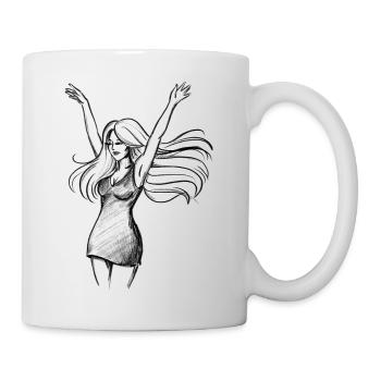Autonomisation de la femme dansante - Illustration - Mug blanc - blanc - Droite